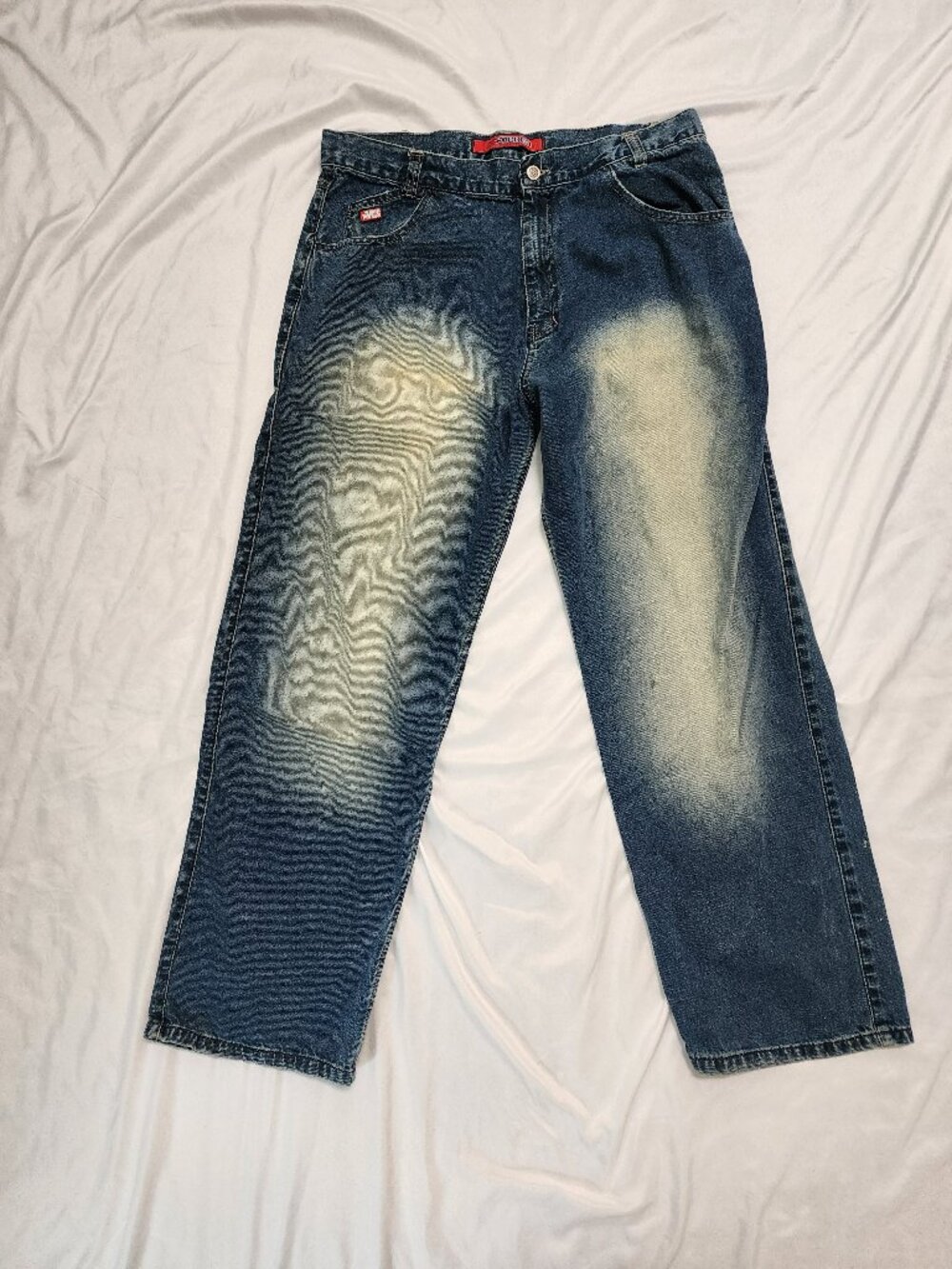 Vintage Y2K Mecca Baggy Jeans 38x34 Faded Hip Hop Wide Leg Denim